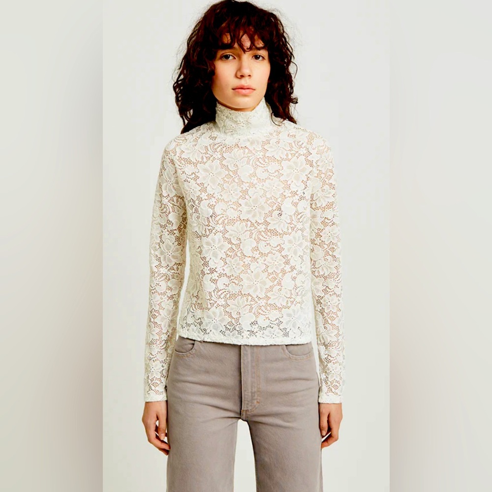 ECKHAUS LATTA Womens Lace Turtleneck SS18 M